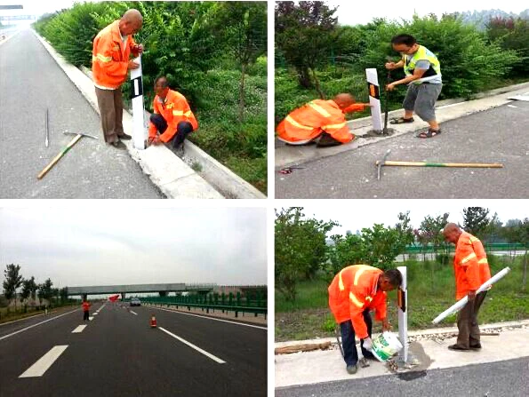 Triangle PVC Warning post flexible road side traffic delineator post