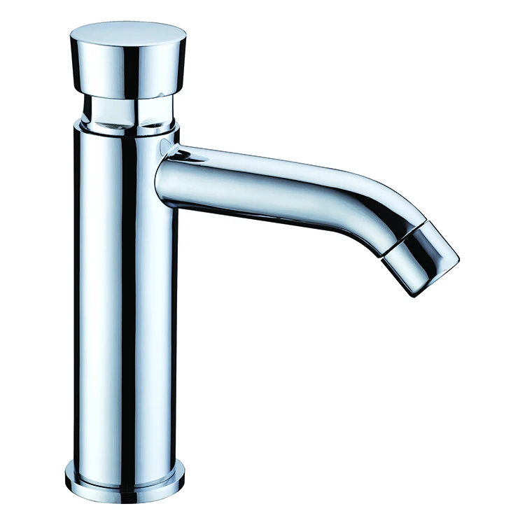 Manufacturer price sale stainless steel SUS304 deck mounted water saving self closing bathroom tap faucet