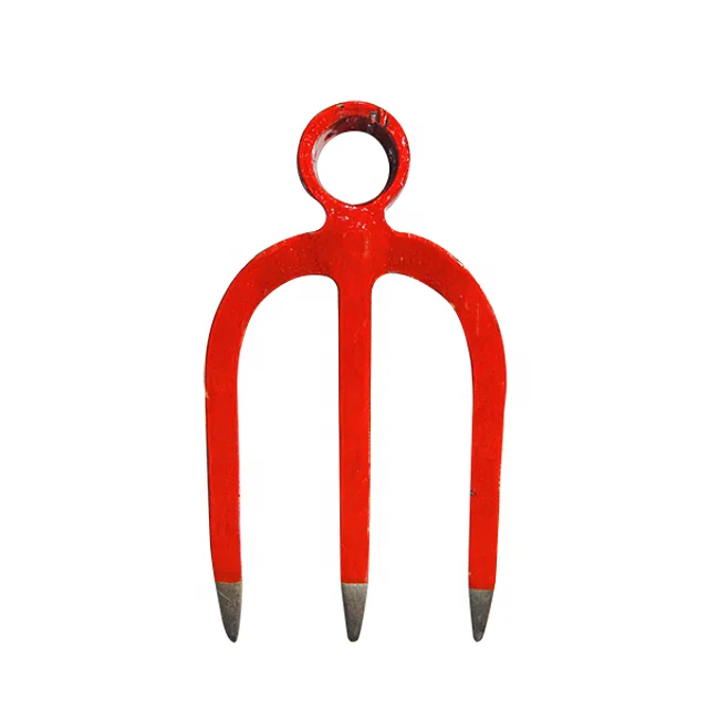 Hardened Agricultural Three-pronged Fork Hoe Rake Solid Wood Long Handle Farm Tools Gardening Fork