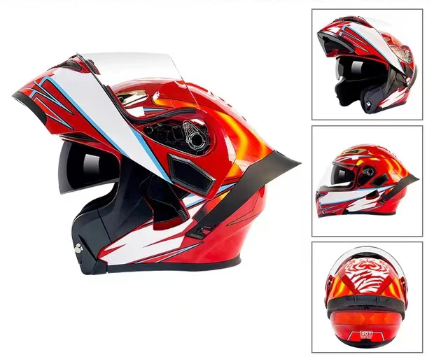 Wholesale full face Riding Helmet motorbike helmet DOT Motocross Flip Up helmet dual