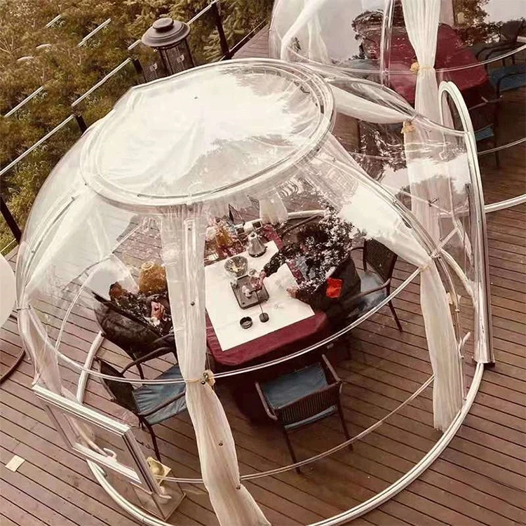 Dome Insulation Tents Comfortable Transparent Hotel Glamping Tent Dome Geodesic Inflatable Bubble Tent Fiberglass Dome For Sale