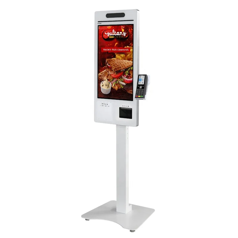 24 inch fast food restaurant self service ordering kiosk touch screen kiosk