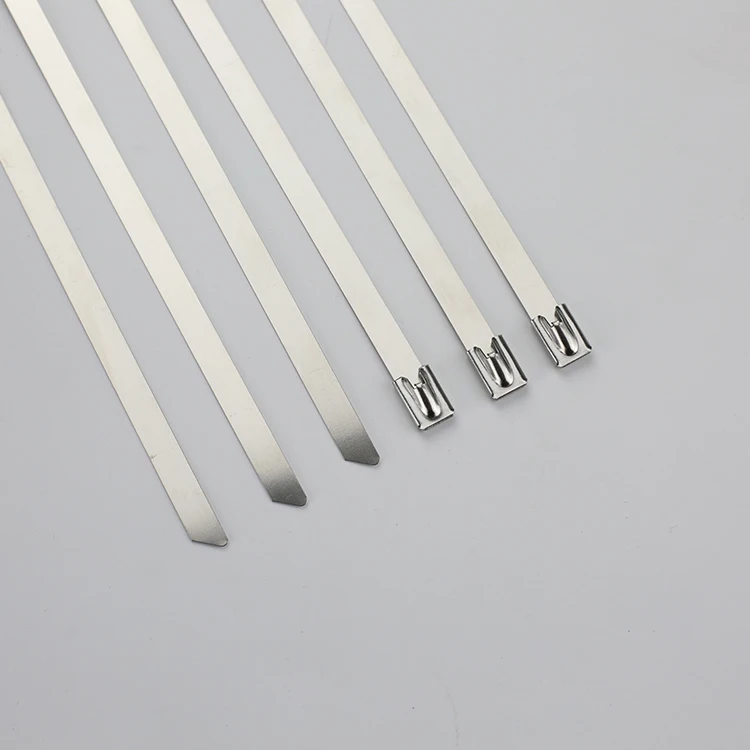 Anhui 316/304/201 Customized Best Quality Stainless Steel Binding Strip / Stainless Steel Cable Ties For Fastener /Metal Zip tie
