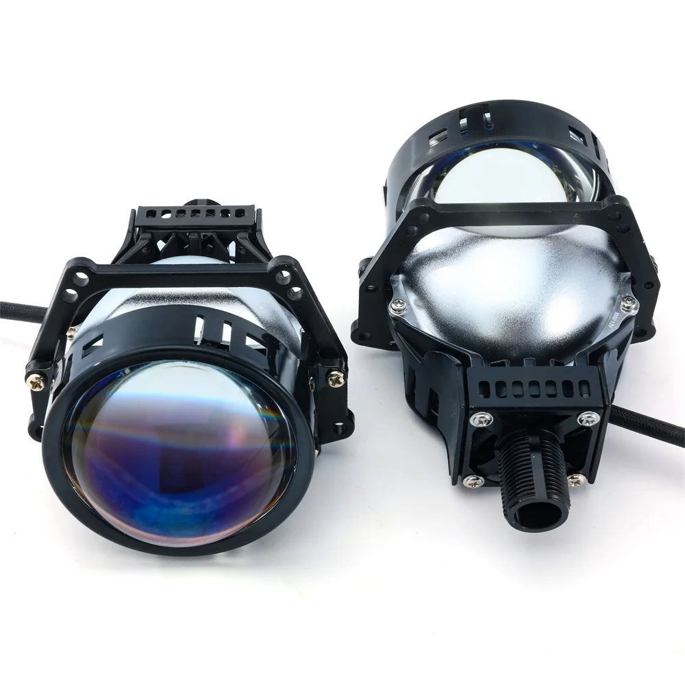 GPNE P10 h4 led headlight projector 57W H7 9005 blue lens projector focos led para auto bi led projector lens 3.0