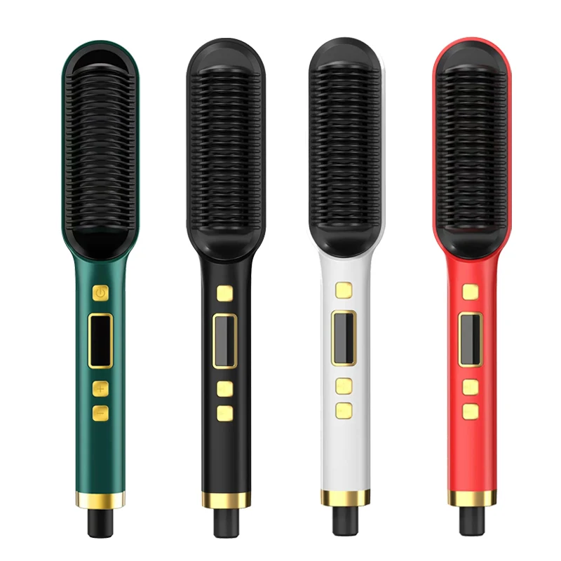 High Quality Electric Straighten Hair Brush Professional Curler Straightener Comb Fashion Fast Heating Ceramic Hair Straightener