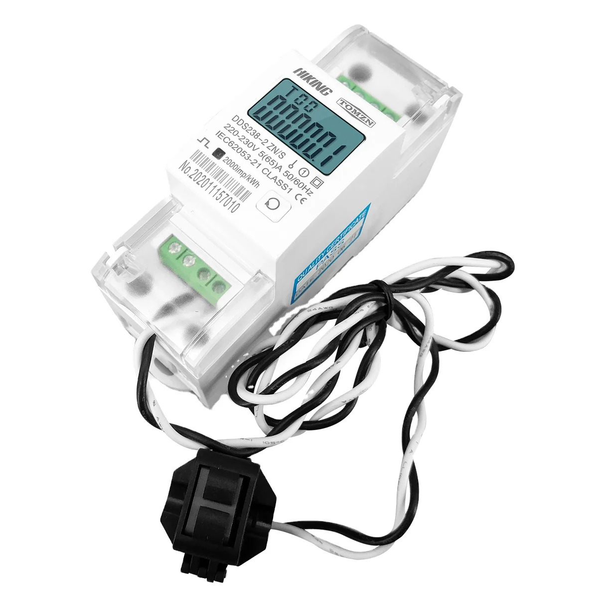 100A 220V 230V 50HZ 60HZ Voltage Current DDS238-2 ZN/S Single Phase Din Rail KWH Watt Hour Energy Meter With RS485 MODBUS-RUT