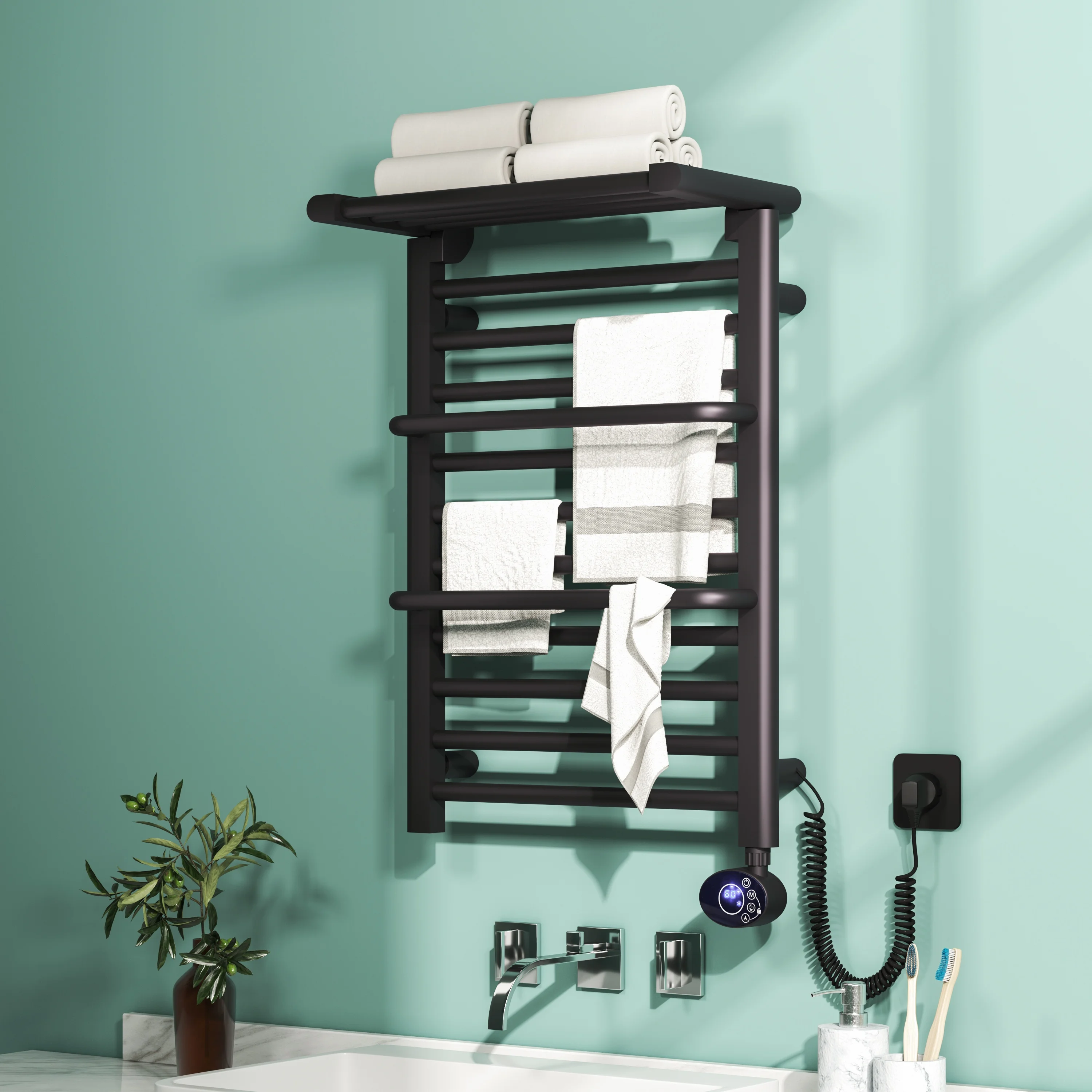 SHARNDY hot home appliance wall-mounted designer bathroom towel rails towel heaters towel warmer from manufacturer