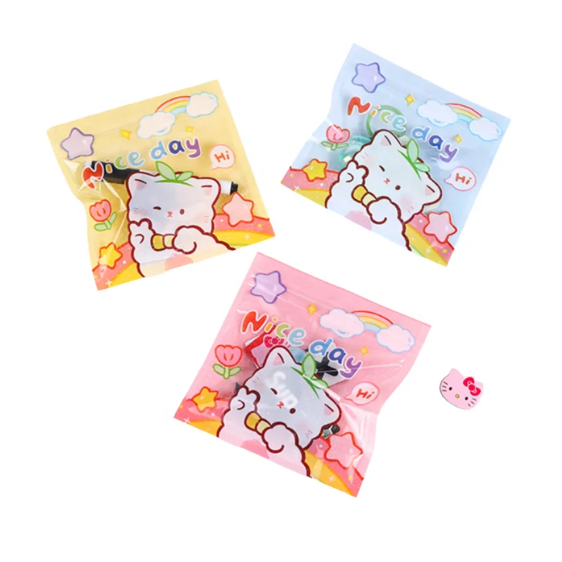 Small Mini Resealable Cartoon Plastic Zipper Mylar Bags for Snack Cookie Food Gift custom mini packaging bags