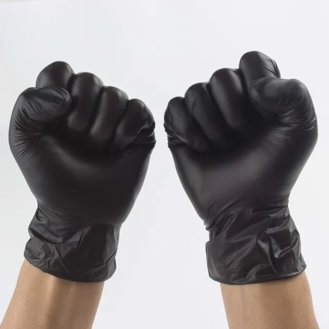 China Manufactory Luva Nitrilica Azul Noir Gants Jetables Medical Nitrile Pulv Gliove Blue