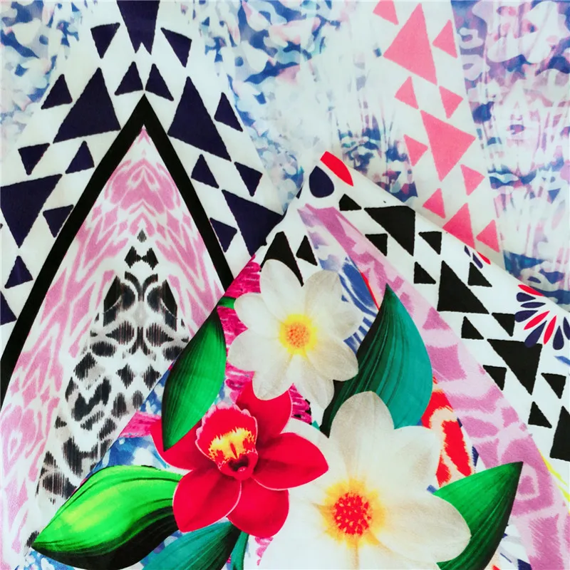 
China Supplier Digital Printing Fabric 95%C5%SP Cotton Spandex Satin Fabric For Garments 