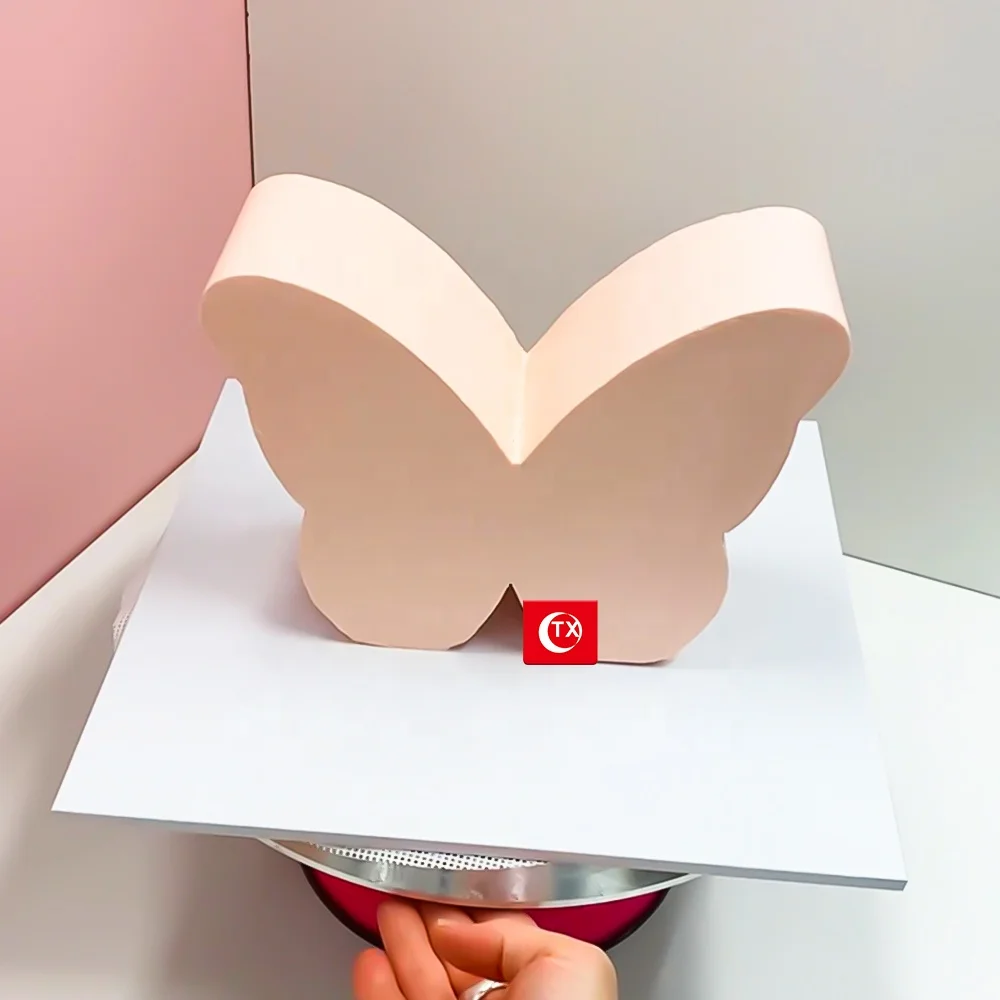 TX Acrylic Butterfly Cake Board Guide Edge Shape Baking Tools Acrylic Ganache Disc Cake Essentials Kit For Smooth Buttercream