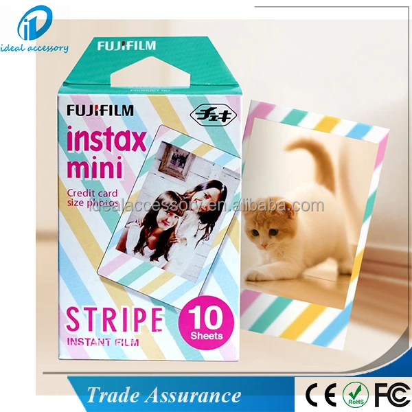 Новый Fuji Fujifilm Instax Mini Stripe Моментальное фото фильм 10 листов для Mini7s/8/25/50 /90, Sp-1