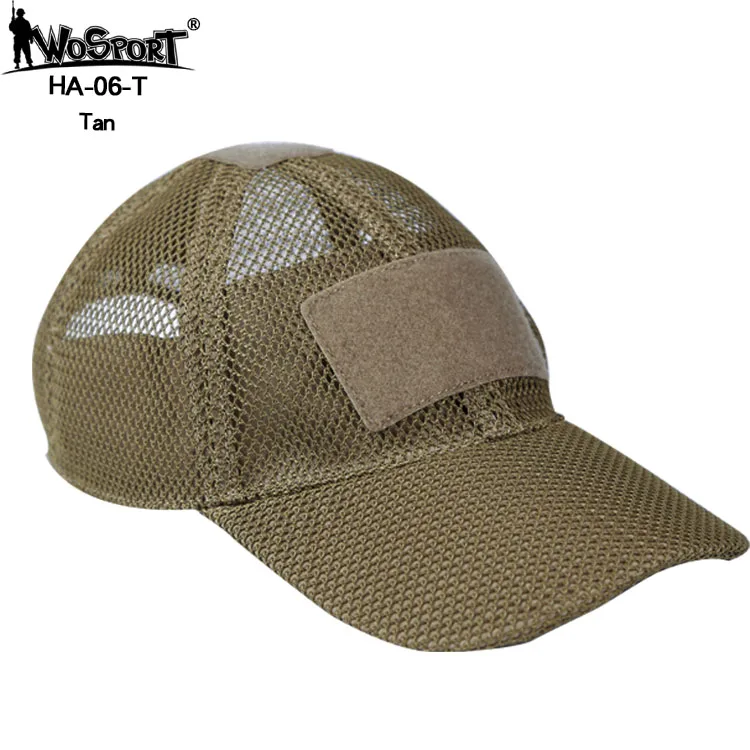 Wosport Hot Sale Adjustable Baseball Cap Mesh Cap With Patch Outdoor Sport Cap