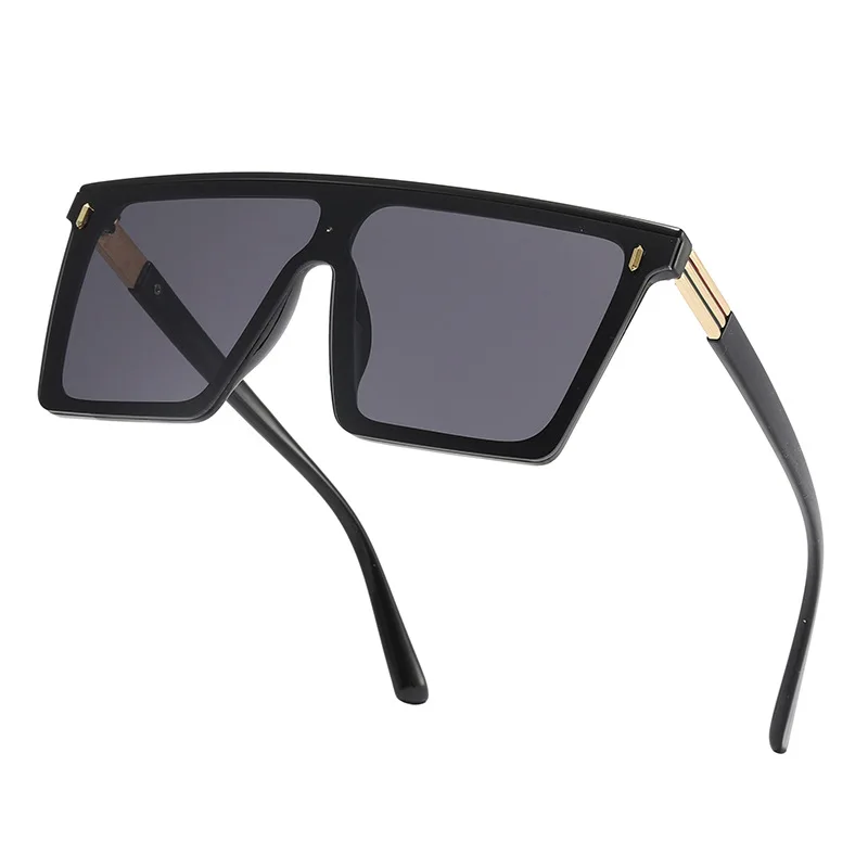 Fashion Sunglasses Retro Trend Large Frame Unisex Sunglasses Conjoined Anti-glare Sunglasses Women Metal UV400 Polycarbonate