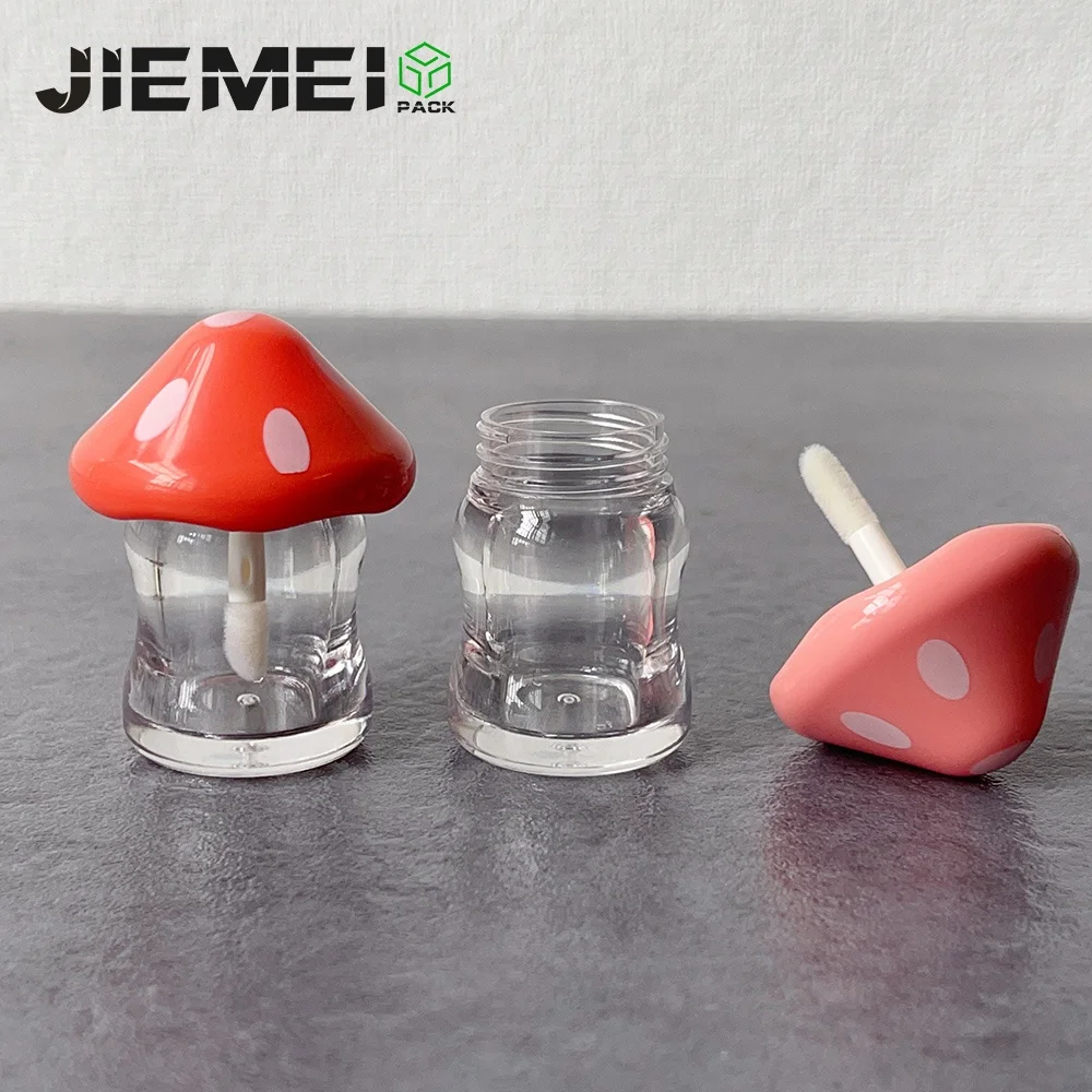 JIE MEI MOQ 100 шт. уникальная печатная форма грибов 5 мл детская бутылка для блеска губ оптовая продажа жидкая губная помада контейнер