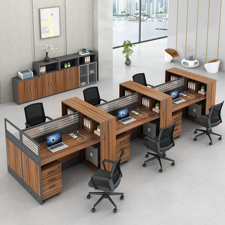 High Quality Manufacturer Modular Furniture Aluminum Profile Industrial Office Workstation Desk with USB Socket