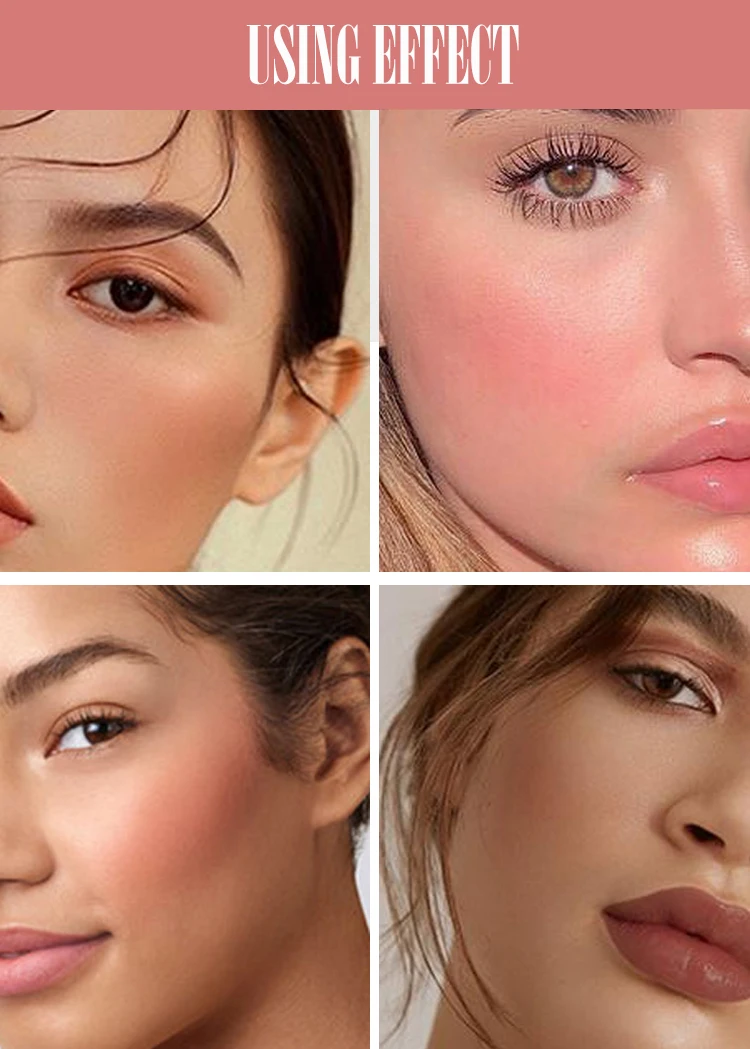 Maquillaje Private label cheek makeup blush shimmer pressed powder vegan face make up blusher palette