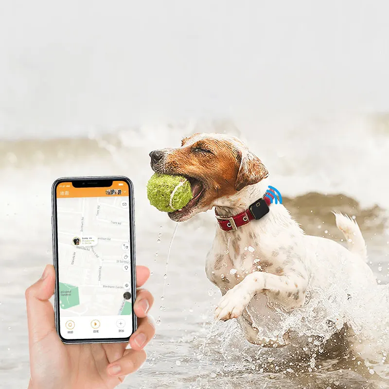 4G Waterproof Smart Chip Pet Tracker for Pets BG96 Positioning Accuracy LED Mini App Control Pet Tracking Device