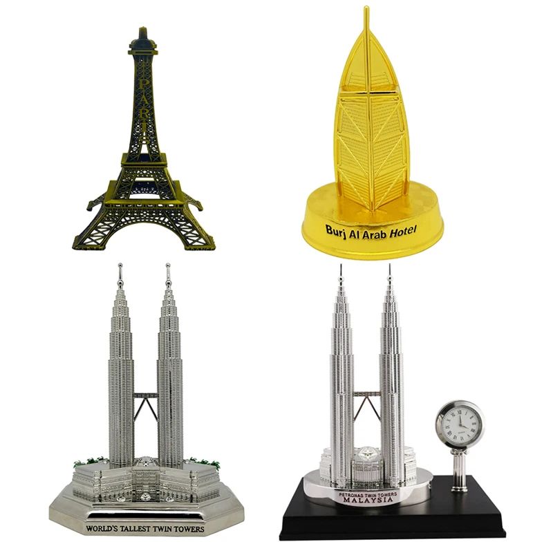Персонализированные всемирно известные металлические 3D сувенирные миниатюрные здания модели
