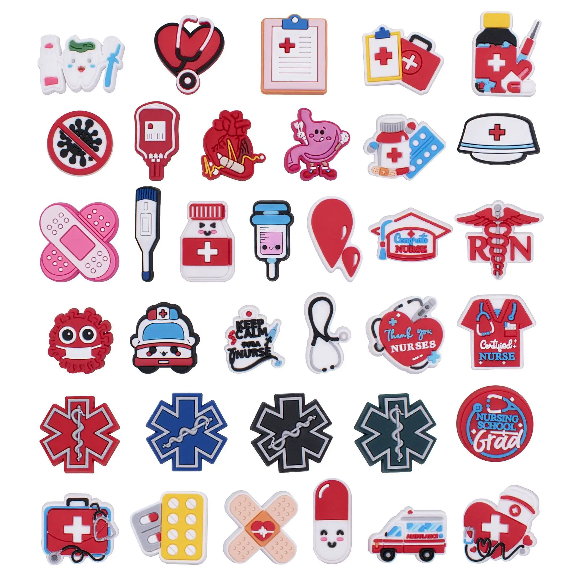 Blue Ocean Series Shoes Clog charms Cute Soft rubbery shoe charms DIY decorative creative shoe accessories