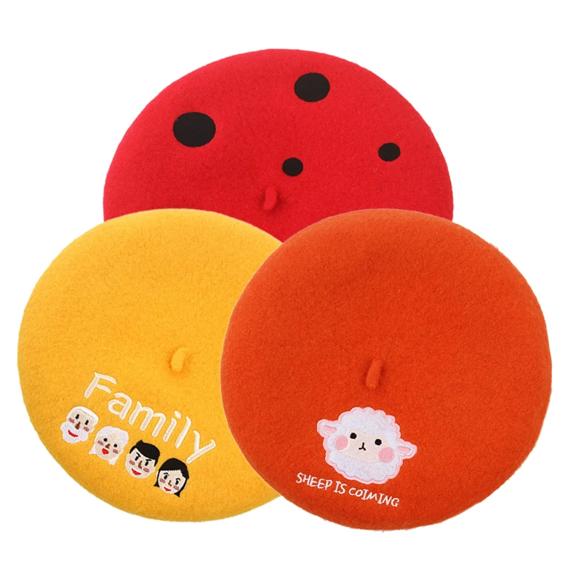 Professional Manufacturer Custom Embroidery Boinas Beret Hat for Kids