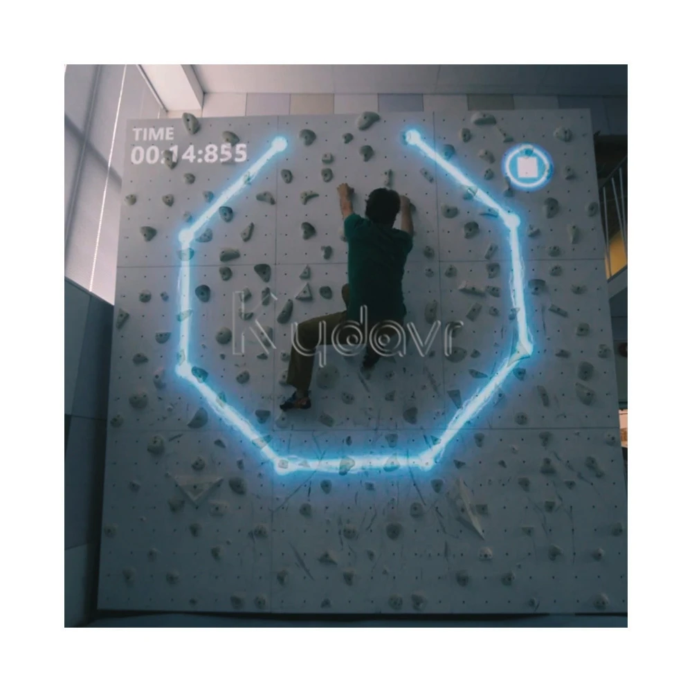 Innovative indoor active wall rock climb sport interactive projection game room kydavr activate climbing equipment