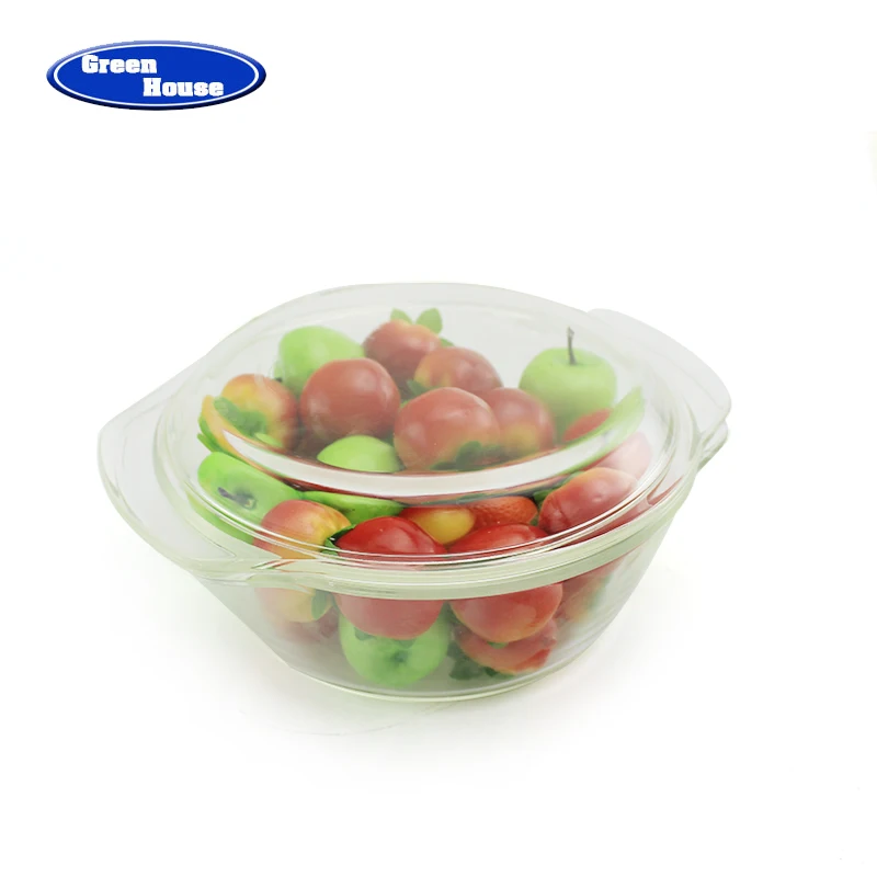 High borosilicate glass casserole storage food container crystal pot