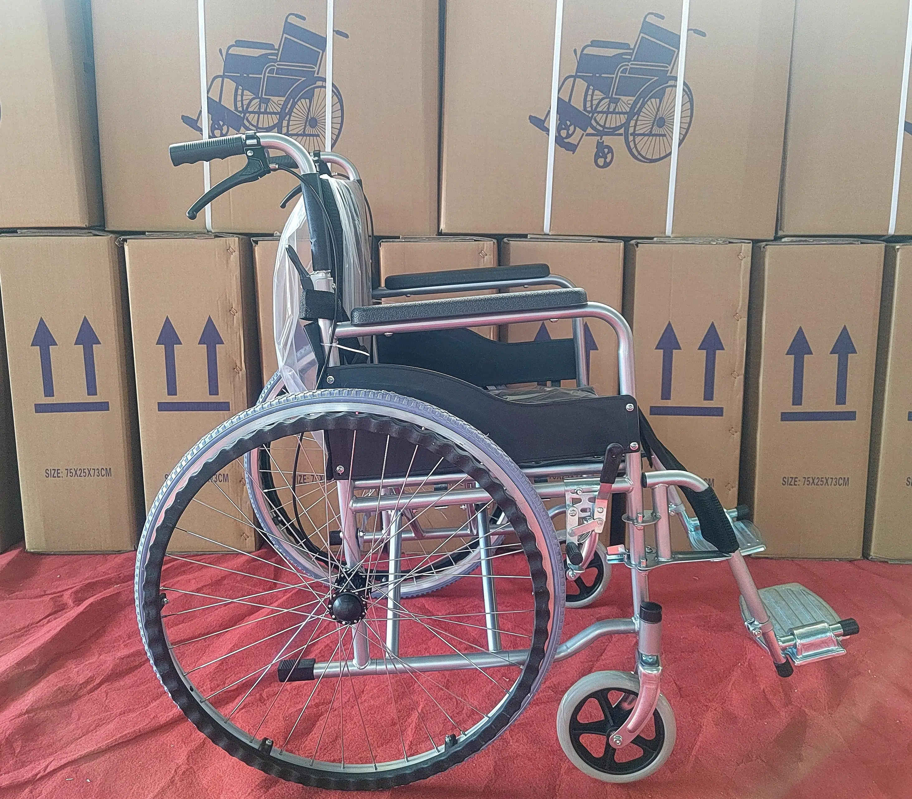 Folding Wheelchair  Detachable leg Light Weight and Economical Manual Wheelchair