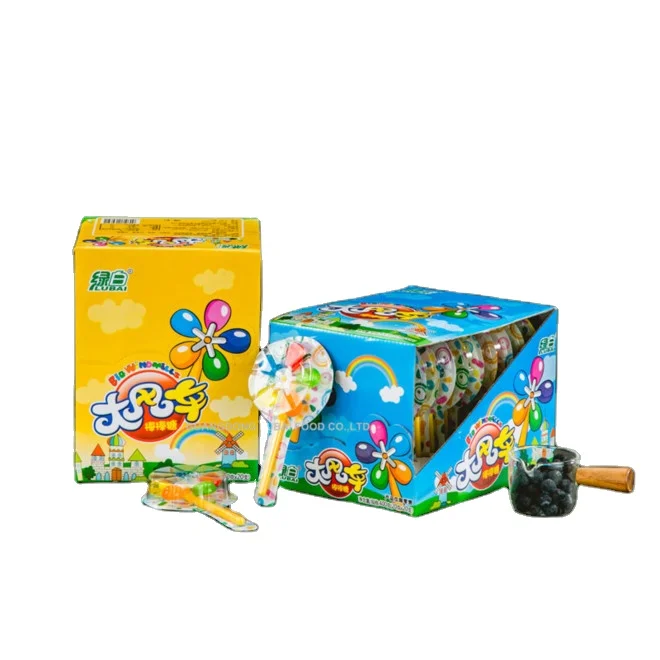 Hot sale Sweet Colorful Mix fruit Flavor Windmill lollipop candy toy