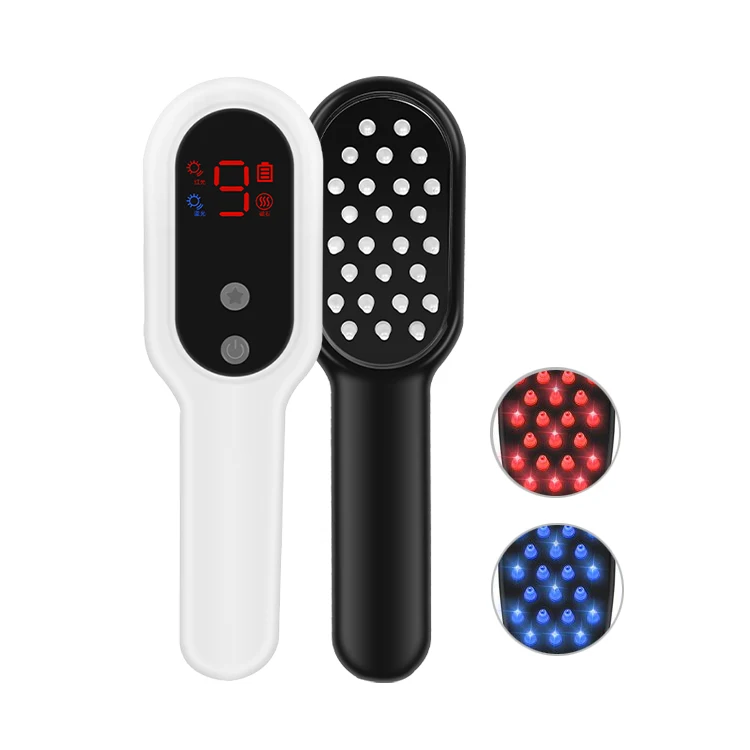 Factory Mini Mens Hair Brush Electric Multifunctional Massage Gun With Lcd Heads Case