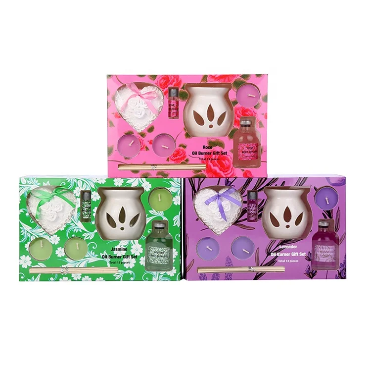 Wholesale Aroma Stove Gift Set Essential Oil Burner Ceramic Candle Warmer Wax Melt Warmer