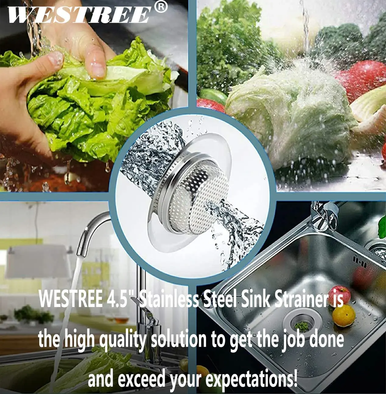 High Quality 11cm Big Stainless Steel Sink Strainer Sink Filter For Garbage Vegetable Stopping