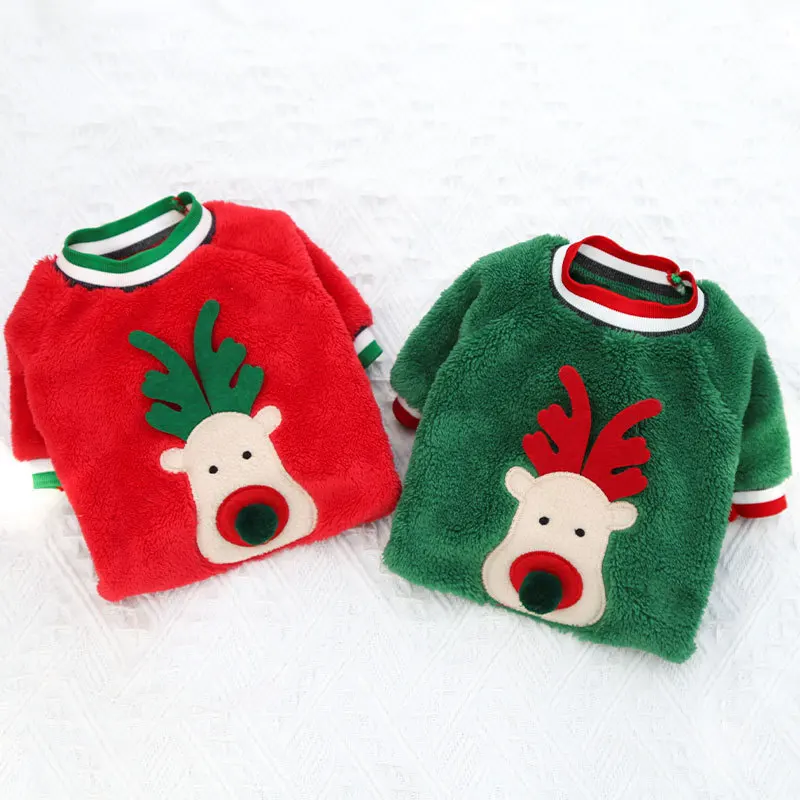 Christmas Warm Pet Dogs Clothes S-XXL Vest Puppy French Bulldog Costume Poodle