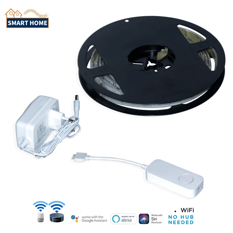 Strips Rgbww Stripe Rgb 30 60 Leds M Ws2812 App 5050 Smd Wifi Led Strip zigbee Smart Alexa Speaker controlledTuya led light