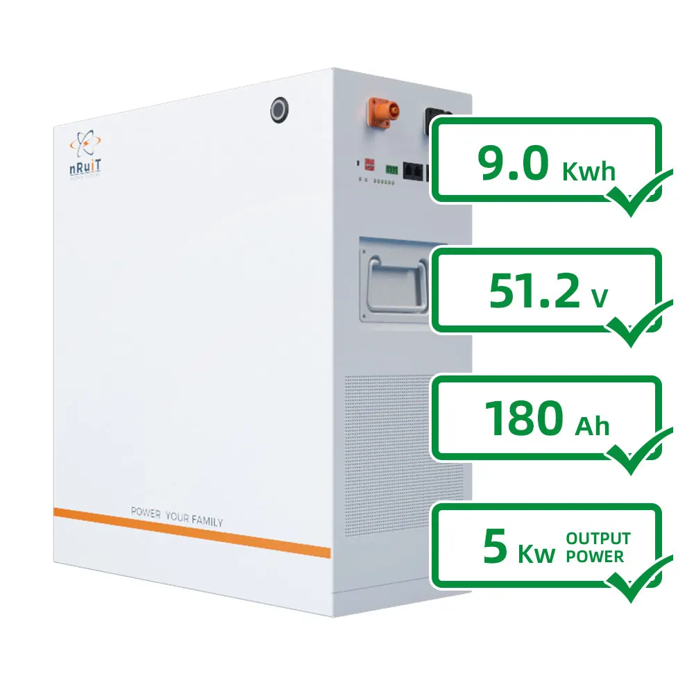 
nRuiT Powerpoeter 5kwh 9kwh 10kwh 12kwh / 24kwh Li Ion Battery Packforsolar cells 