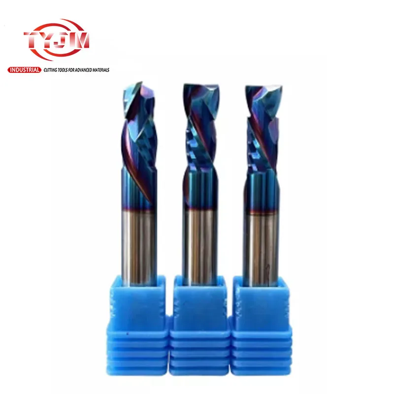 Precision CNC Woodworking Router Bit: 2-Flute Carbide Spiral Design for Up & Down Cuts