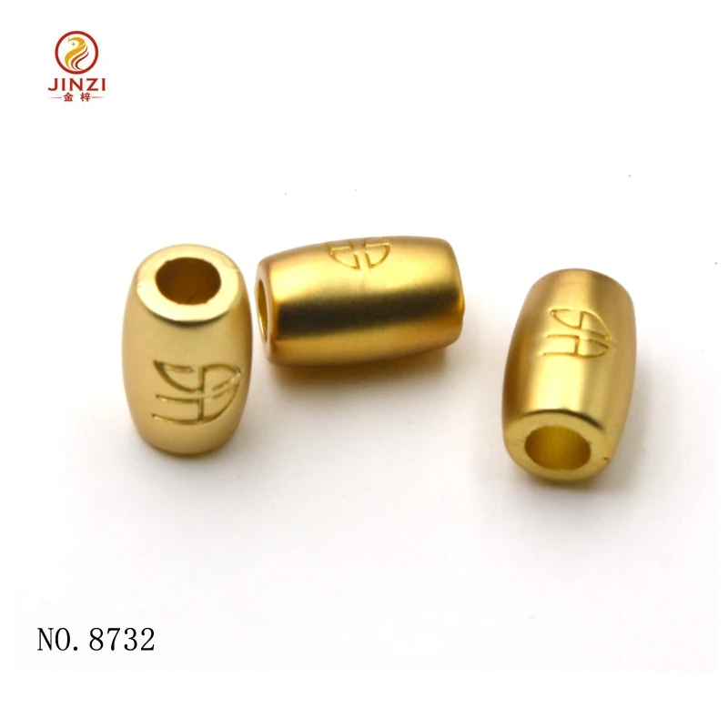 Jewelry Accessories Making Customize Engraved Metal Beads Company Logo Beads For Bracelet