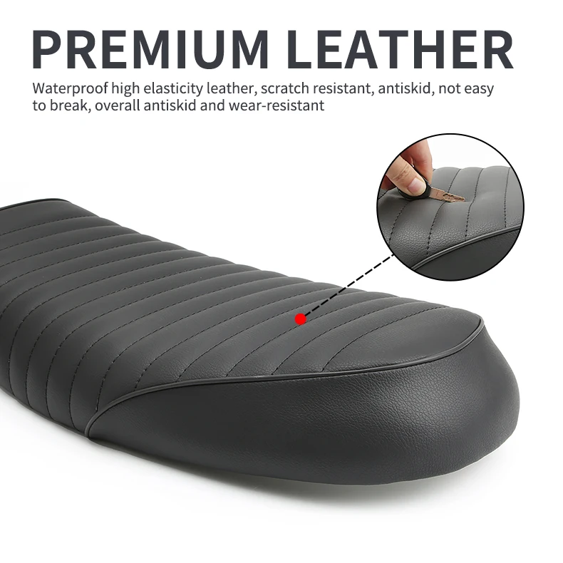 Factory Selling Price Modified Parts Waterproof Universal Retro Motorcycle Seat Cover Motorbike Seat for Honda 125