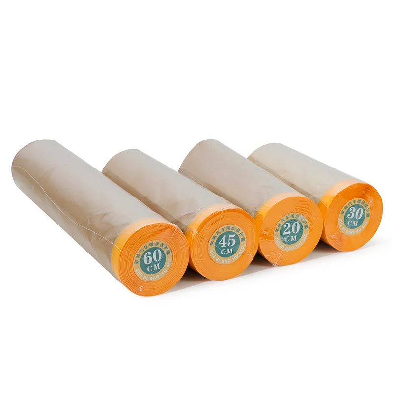 Manufacture Protective Pre Taped Plastic Sheeting Automotive Car Paint Masking Film