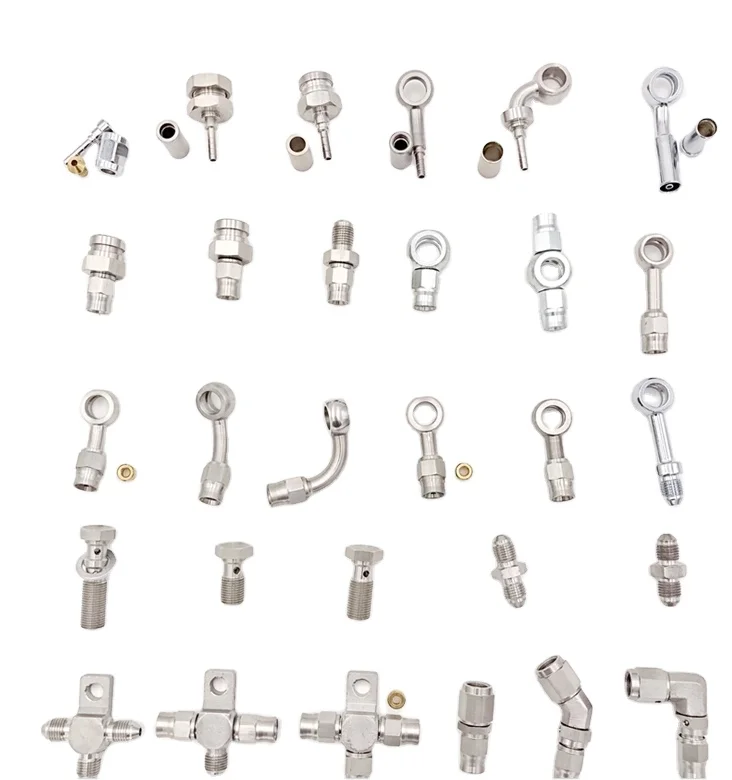 Auto and Motorcycle Stainless Steel PTFE Hose Brake AN3 Banjo Fitting