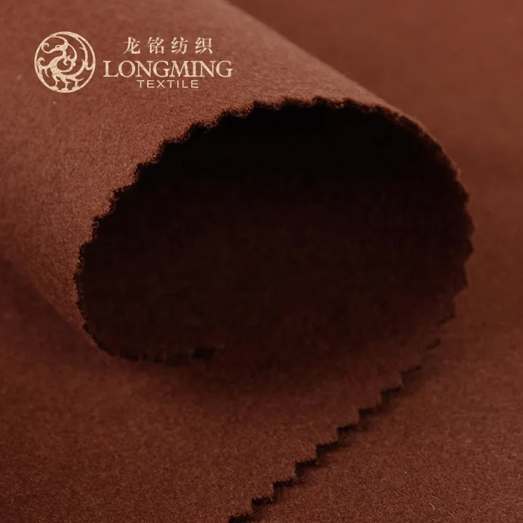 Wholesale price eco-friendy plain polyester viscose spandex brush tr solid color fabric for women jacket