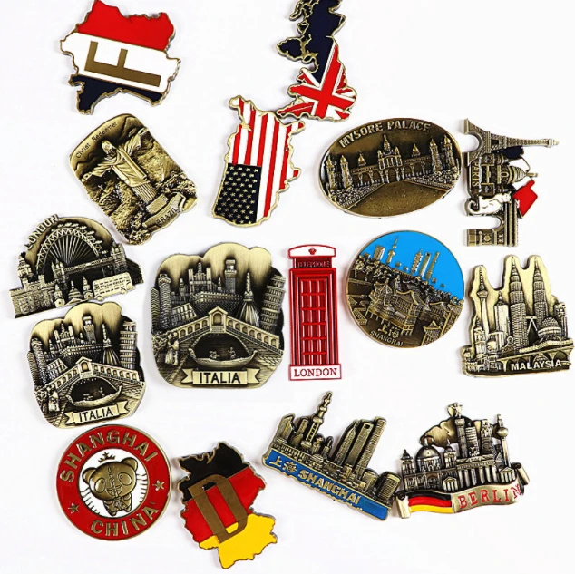 Customize 3D zinc Alloy Refrigerator Magnet America New York Chicago Seattle US Flag Tourist Souvenir Metal Fridge Magnet
