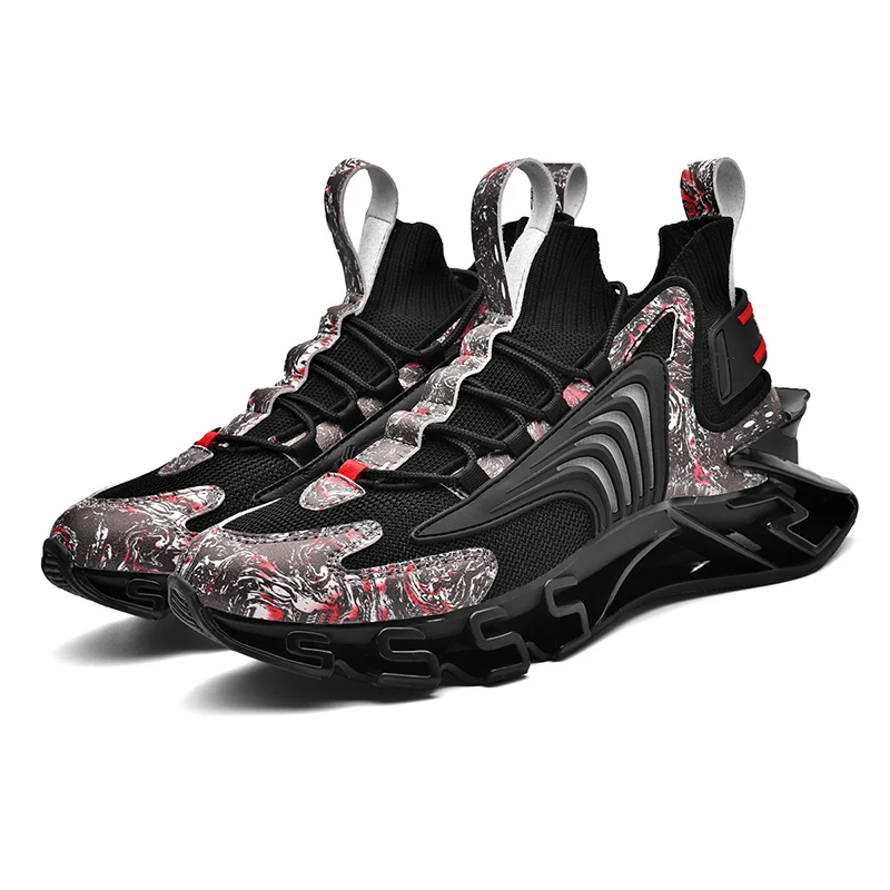 new style men fashion sneaker high quality breathable shoes white blue slip on men sport shoes