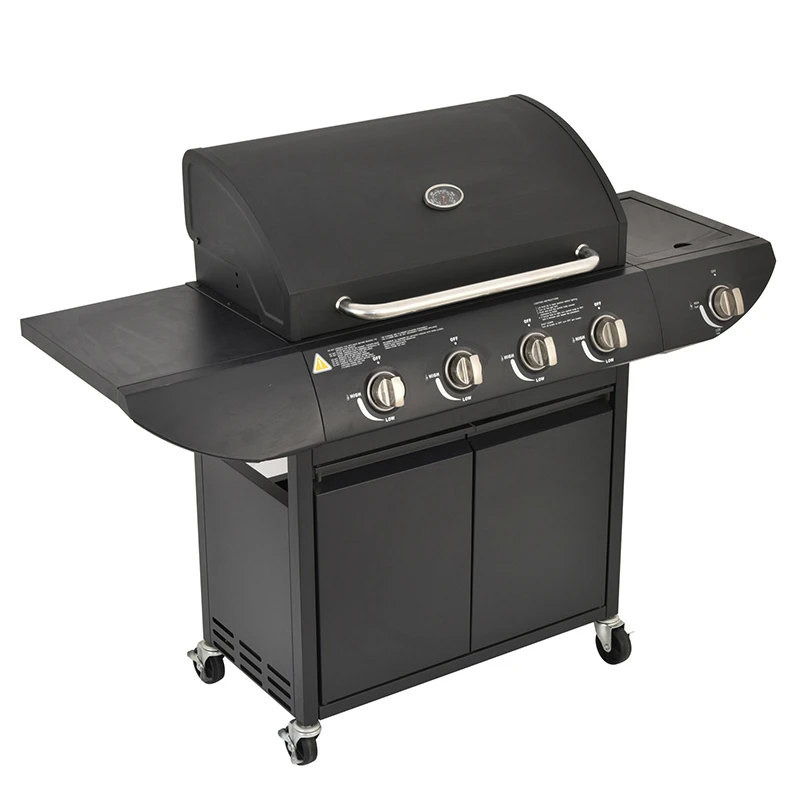 Wholesale portable handcart barbecue rack 4+1 propylene gas grille bbq