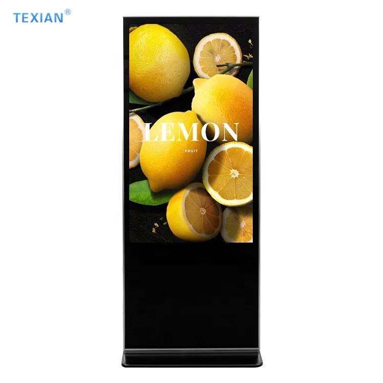 Advertising Kiosk 43 inch to 75 inch Floor Standing Smart Sensitive Touch Advertising Digital Signage Screens Kiosk