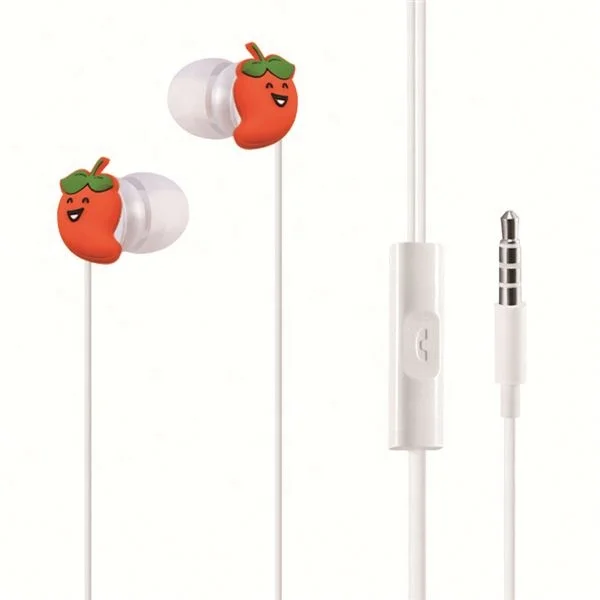 
Promotional soft pvc cartoon gift silicone in-ear earphone 