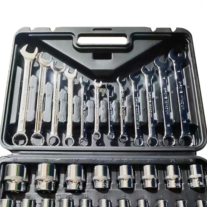 OEM Household Tool Kit for Home Improvement with Hammer Pliers Set Ratchet Wrench Socket Car Repair Tool Box