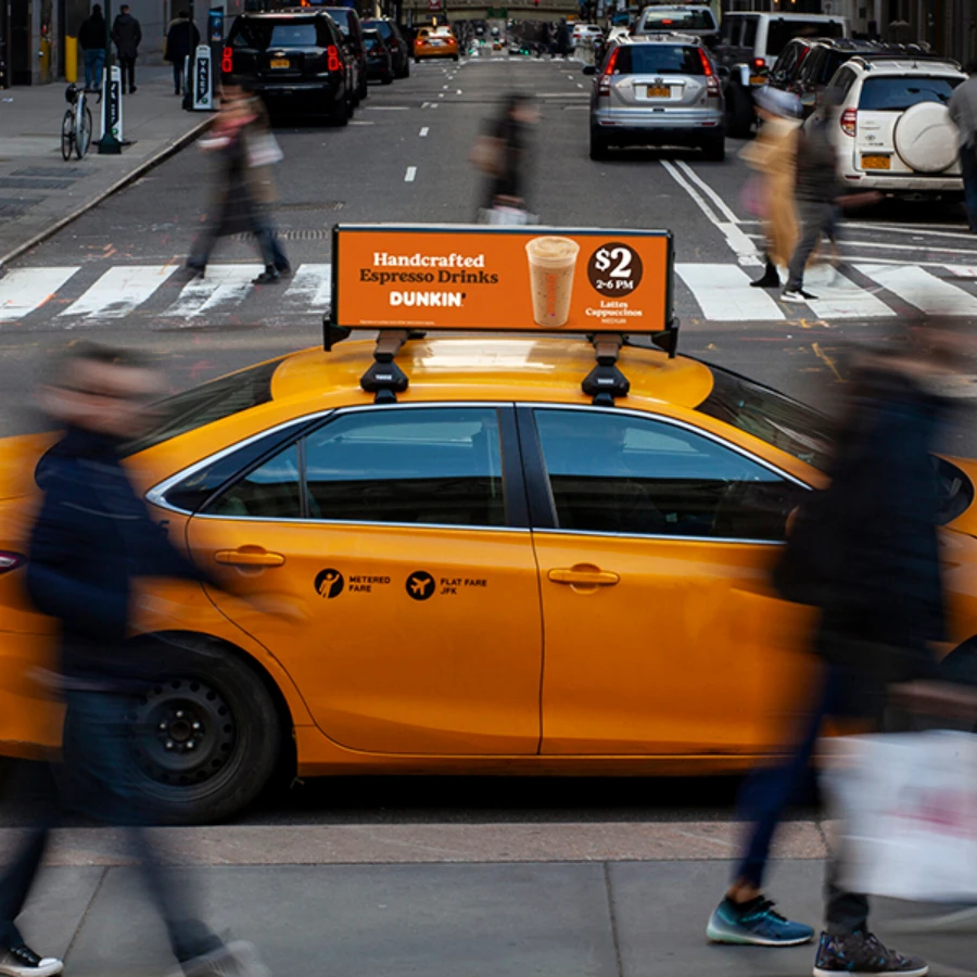 Metafit  P2.5 P3.33 Taxi Top Led Display/car Top Sign/ Led Advertising  Double Sided Car Roof Top