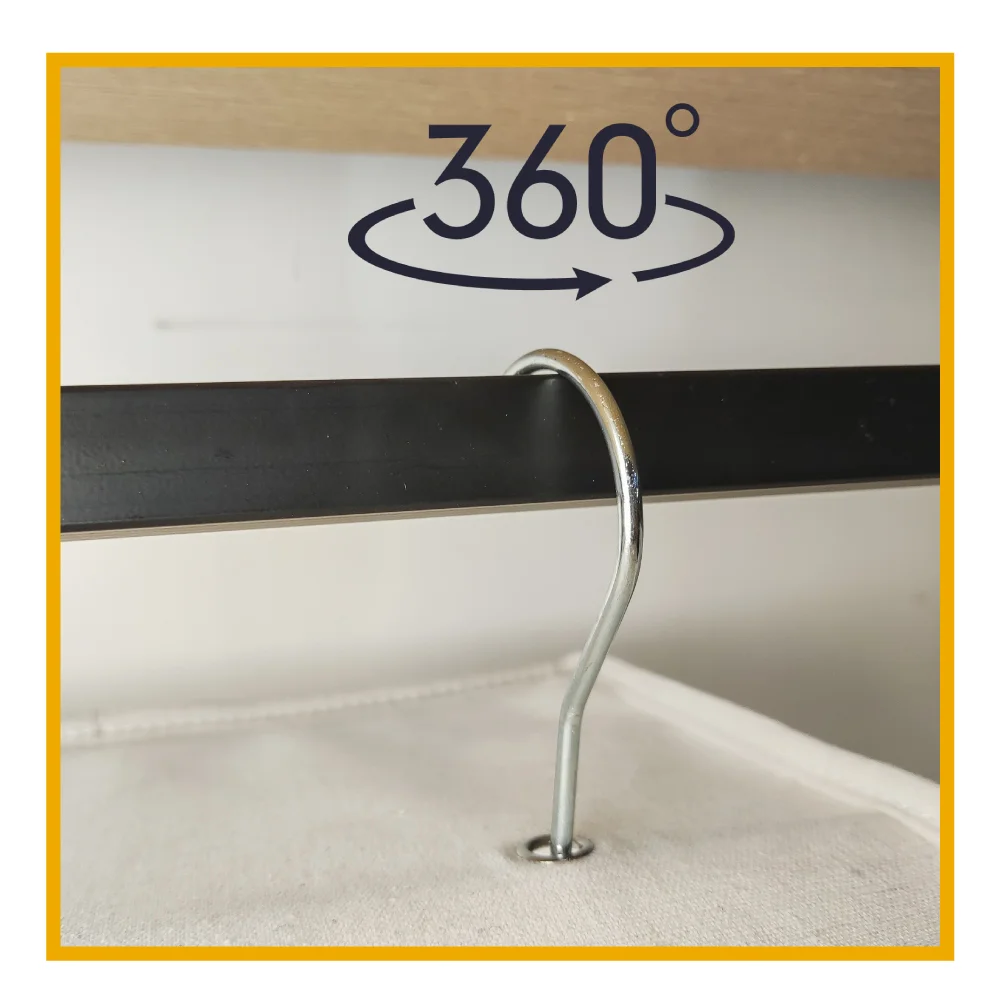 4 Shelves Fabric Wardrobe Storage Holder Hanging Closet Organizer With  metal handles a Drawer Box