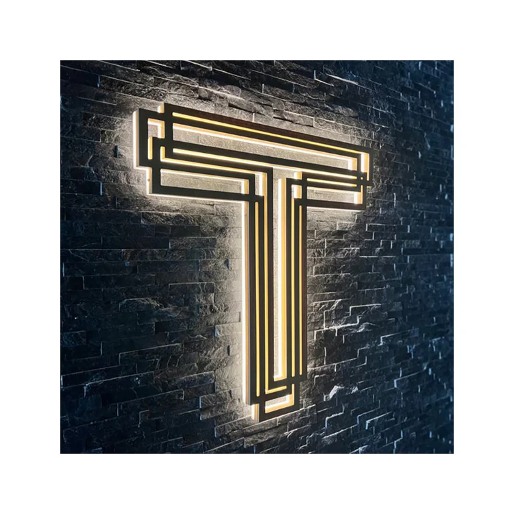 3d led stainless steel backlit channel letters sign light wall logo signage sign custom 3d led letter sign